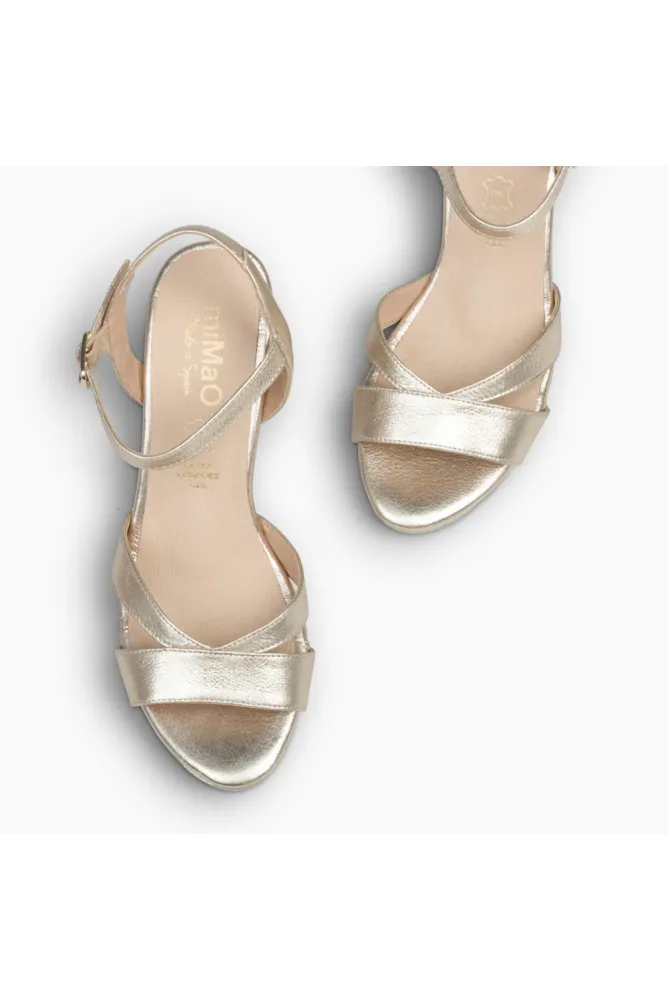 PARIS – SANDALIAS DE FIESTA CON TACÓN ALTO Y PLATAFORMA PLATINO