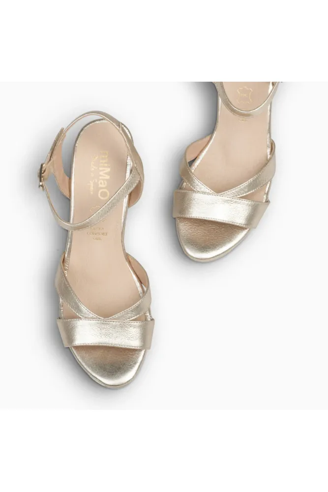 PARIS – SANDALIAS DE FIESTA CON TACÓN ALTO Y PLATAFORMA PLATINO